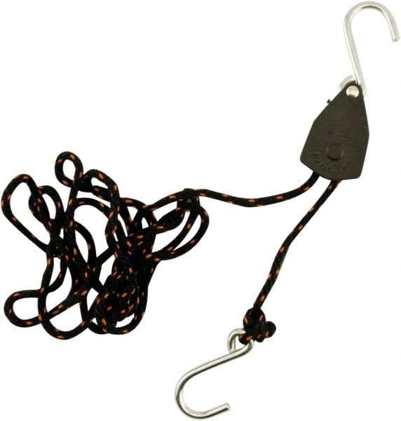 Erickson Manufacturing - Nylon Tite Rope Pulley - 1/8" Wide x 72" Long, Black, For Use with General Use - Industrial Tool & Supply