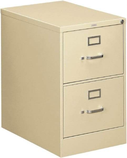 Hon - 18-1/4" Wide x 29" High x 26-1/2" Deep, 2 Drawer Vertical File - Steel, Putty - Industrial Tool & Supply