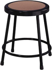 NPS - 18 Inch High, Stationary Fixed Height Stool - 14 Inch Deep x 14 Inch Wide, Hardboard Seat, Black - Industrial Tool & Supply