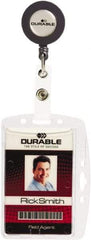 DURABLE - Slide In/Out Badge Holder - Clear - Industrial Tool & Supply