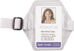 ADVANTUS - Arm Band Badge Holder - Clear/White - Industrial Tool & Supply