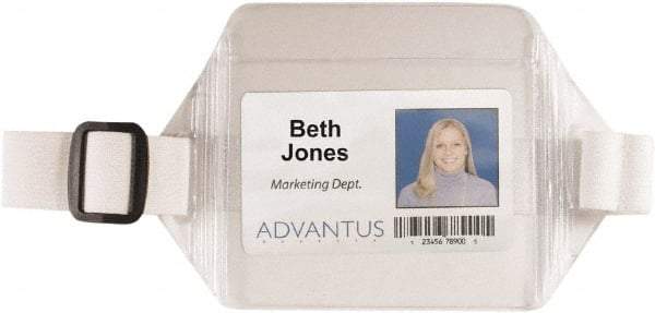 ADVANTUS - Arm Band Badge Holder - Clear/White - Industrial Tool & Supply