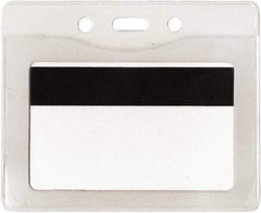 ADVANTUS - Clip-On Badge Holder - Clear - Industrial Tool & Supply