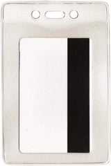 ADVANTUS - Clip-On Badge Holder - Clear - Industrial Tool & Supply