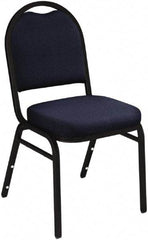 NPS - Fabric Blue Stacking Chair - Black Frame, 18" Wide x 20" Deep x 34" High - Industrial Tool & Supply