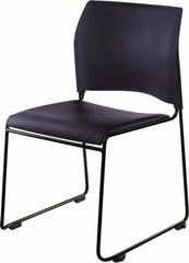 NPS - Vinyl Navy Stacking Chair - Black Frame, 20" Wide x 19-1/4" Deep x 30" High - Industrial Tool & Supply