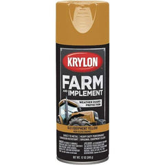 Krylon - Yellow (Caterpillar Old), 12 oz Net Fill, Gloss, Farm & Equipment Spray Paint - 12 oz Container, Use on Equipment - Industrial Tool & Supply