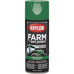 Krylon - Green (John Deere), 12 oz Net Fill, Gloss, Farm & Equipment Spray Paint - 12 oz Container, Use on Equipment - Industrial Tool & Supply