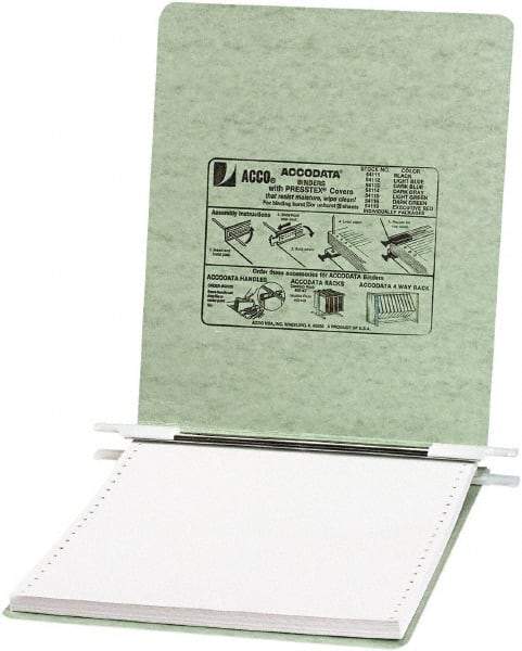 ACCO - 6", Letter Size, Light Green, Hanging Data Binders - Industrial Tool & Supply