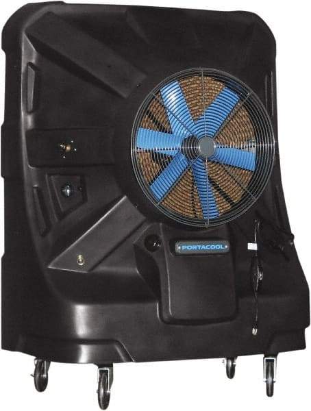 PortaCool - 24" Blade, 55 Gal Capacity, 0.7 hp, 9,000 CFM Evaporative Cooler - 9 Amp Rating, 110 Volts, Infinitely Variable Speed - Industrial Tool & Supply