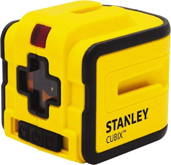 Stanley - 2 Beam 50' Max Range Self Leveling Cross Line Laser - Red Beam, 5/16" at 40' Accuracy, 9-1/4" Long x 3-1/2" Wide x 4" High, Battery Included - Industrial Tool & Supply