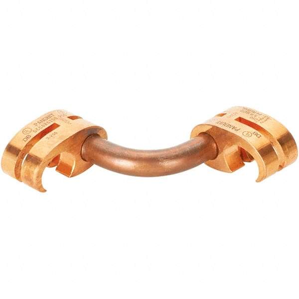 Panduit - 6 to 1/0 AWG Compatible Grounding Clamp - Copper Alloy, 0.9409" OAL, IEEE STD 837-2002, UL 467 Listed, CSA 22.2 Certified - Industrial Tool & Supply