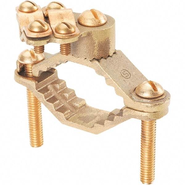 Panduit - Grounding Clamp - Bronze, 1.65" OAL - Industrial Tool & Supply