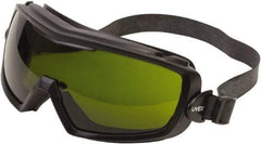 Uvex - Size Universal, Green Polycarbonate Anti-Fog Lens, Welding Goggles - Indirect Vent, Black PVC Frame - Industrial Tool & Supply