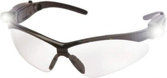 PYRAMEX - Clear Lenses, Framed Safety Glasses - Scratch Resistant, Black Nylon Frame, Size Universal, Wrap Around - Industrial Tool & Supply