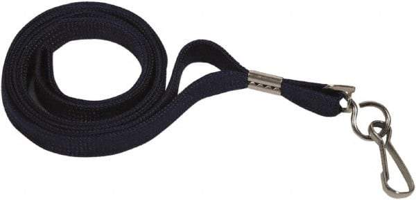 ADVANTUS - Lanyards Material: Cotton/Nylon Color: Blue - Industrial Tool & Supply