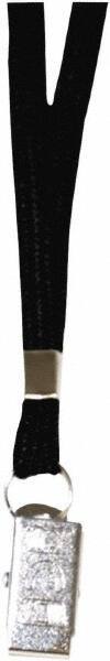 ADVANTUS - Lanyards Material: Cotton/Nylon Color: Black - Industrial Tool & Supply