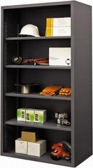 Durham - 4 Shelves, 7,600 Lb Capacity, Closed Shelving System - 36" Wide x 24" Deep x 72" High, Gray - Industrial Tool & Supply