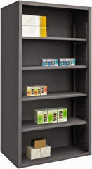 Durham - 4 Shelves, 6,100 Lb Capacity, Closed Shelving System - 72" Wide x 24" Deep x 72" High, Gray - Industrial Tool & Supply