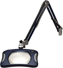 O.C. White - 43 Inch, Spring Suspension, Clamp on, LED, Spectre Blue, Magnifying Task Light - 8 Watt, 7.5 and 15 Volt, 2x Magnification, 5-1/4 Inch Wide, 7 Inch Long - Industrial Tool & Supply