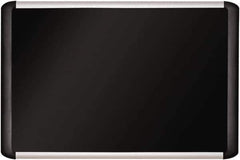 MasterVision - 49.41" Wide x 77.17" High Cork Bulletin Board - Fabric, Black - Industrial Tool & Supply