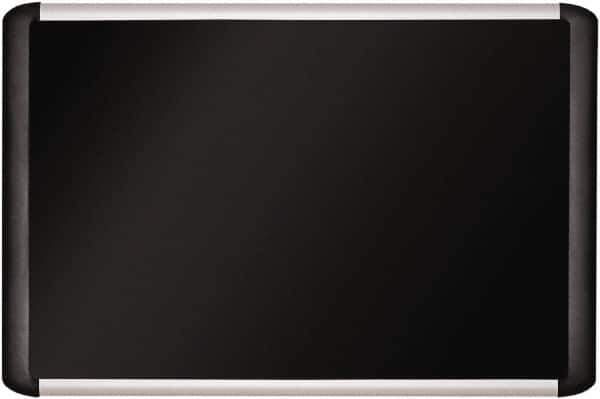 MasterVision - 35.83" Wide x 53.54" High Cork Bulletin Board - Fabric, Black - Industrial Tool & Supply