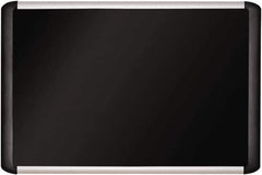 MasterVision - 35.83" Wide x 53.54" High Cork Bulletin Board - Fabric, Black - Industrial Tool & Supply