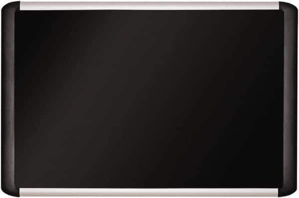 MasterVision - 49.61" Wide x 100.79" High Cork Bulletin Board - Fabric, Black - Industrial Tool & Supply