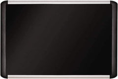 MasterVision - 49.61" Wide x 100.79" High Cork Bulletin Board - Fabric, Black - Industrial Tool & Supply