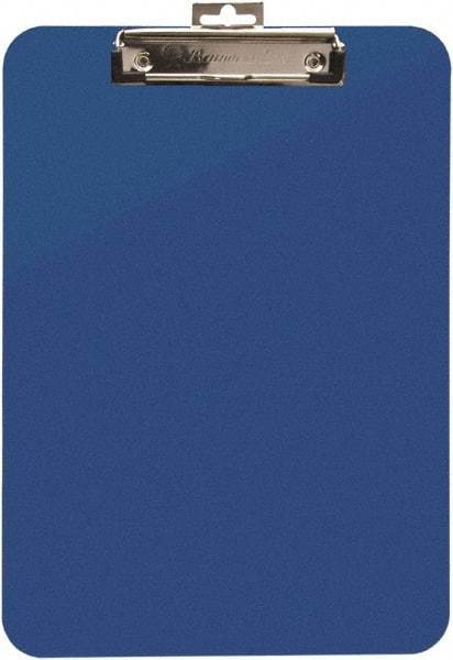 Baum/Gartens - 2 Inch Long x 11 Inch Wide, Clip Board - Blue - Industrial Tool & Supply