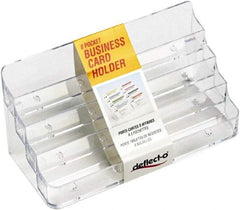 Deflect-o - Clear Business Card Holder - Plastic - Industrial Tool & Supply