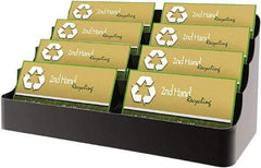Deflect-o - Black Business Card Holder - Plastic - Industrial Tool & Supply