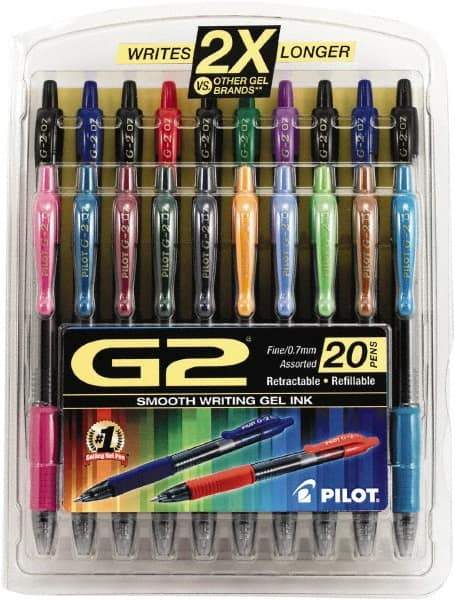 Pilot - Conical Roller Ball Pen - Assorted Colors - Industrial Tool & Supply