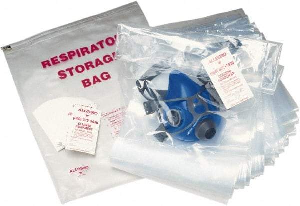 Allegro - Full Face Mask, Half Face Mask Face Shield Storage Bag - Polyester, 8" Long x 11" Wide, 1,800 Cu In Capacity - Industrial Tool & Supply