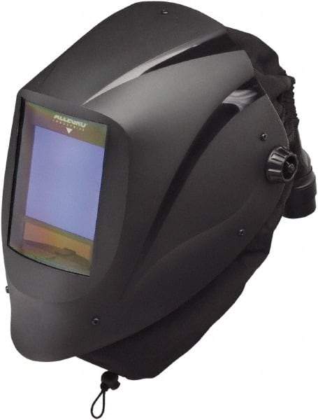Allegro - Size Adjustable, PAPR Compatible Welding Helmet with Flip-Up Welding Lens over Face Shield - Dupont Super Tough Flame Retardant Nylon, Black, Compatible with EZ Air PAPR - Industrial Tool & Supply