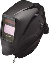 Allegro - Size Adjustable, PAPR Compatible Welding Helmet with Flip-Up Welding Lens over Face Shield - Dupont Super Tough Flame Retardant Nylon, Black, Compatible with EZ Air PAPR - Industrial Tool & Supply