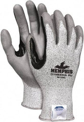 MCR Safety - Size L (9), ANSI Cut Lvl 2, Dyneema/Nylon/Spandex Cut Resistant Gloves - 13.39" Long, Salt & Pepper/Gray, Paired - Industrial Tool & Supply