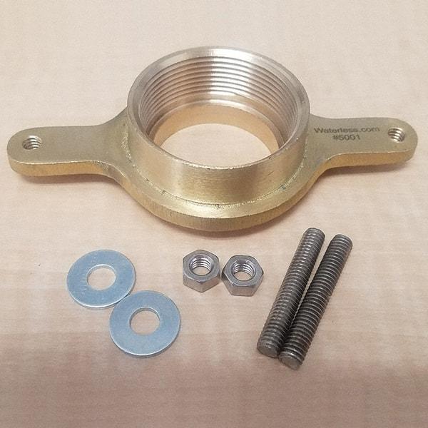 Waterless - Urinals & Accessories Type: Waterless Urinal Flange Color: Brass - Industrial Tool & Supply