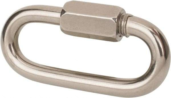 Value Collection - 316 Grade Stainless Steel Quick Link - 1/4" Diameter - Industrial Tool & Supply