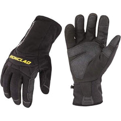 ironCLAD - Size M (8) Synthetic Leather Work Gloves - For Cold Weather, Uncoated, Gauntlet Cuff, Full Fingered, Black, Paired - Industrial Tool & Supply