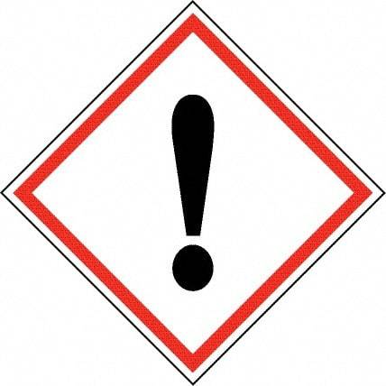 NMC - Hazardous Materials Label, Header: Harmful Irritant Warning - Legend: GHS - Graphic, English, Black & Red, 2" Long x 2" High, No Coating - Industrial Tool & Supply
