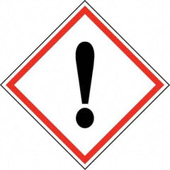 NMC - Hazardous Materials Label, Header: Harmful Irritant Warning - Legend: GHS - Graphic, English, Black & Red, 2" Long x 2" High, No Coating - Industrial Tool & Supply