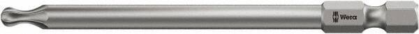 Wera - T30 Torx Bit - 1/4" Hex Drive, 3-1/2" OAL - Industrial Tool & Supply