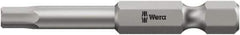 Wera - 9/64" Hex Bit - 1/4" Hex Drive, 3-1/2" OAL - Industrial Tool & Supply