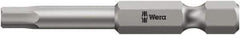 Wera - 5/64" Hex Bit - 1/4" Hex Drive, 3-1/2" OAL - Industrial Tool & Supply