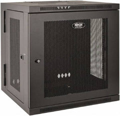 Tripp-Lite - 23-1/2" Overall Width x 12" Rack Height x 21-5/8" Overall Depth Data Cable Enclosure - 200 Lb Capacity, Black - Industrial Tool & Supply