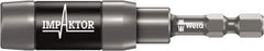 Wera - 1/4" Hex Bit Holder - 1/4" Hex Drive, 3" OAL - Industrial Tool & Supply