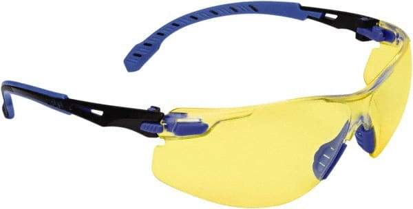 3M - Amber Lenses, Framed Safety Glasses - Anti-Fog, Size Universal, Over the Glasses - Industrial Tool & Supply