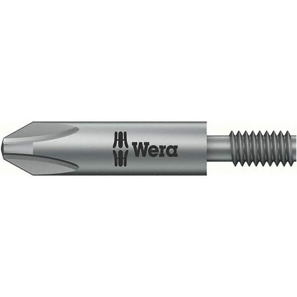 Wera - #1 Phillips Screwdriver Bit - M4 Drive, 1-1/4" OAL - Industrial Tool & Supply