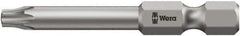 Wera - 1/4" Drive T15 Torx Plus Screwdriver Bit - 2" OAL, Tamper Resistant Bit - Industrial Tool & Supply